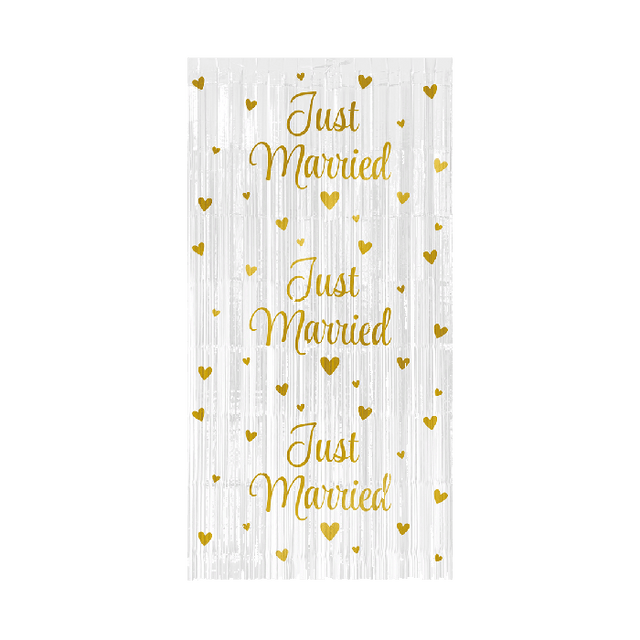 Just Married foliegordijn