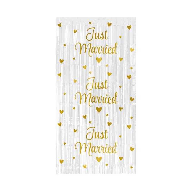 Just Married foliegordijn