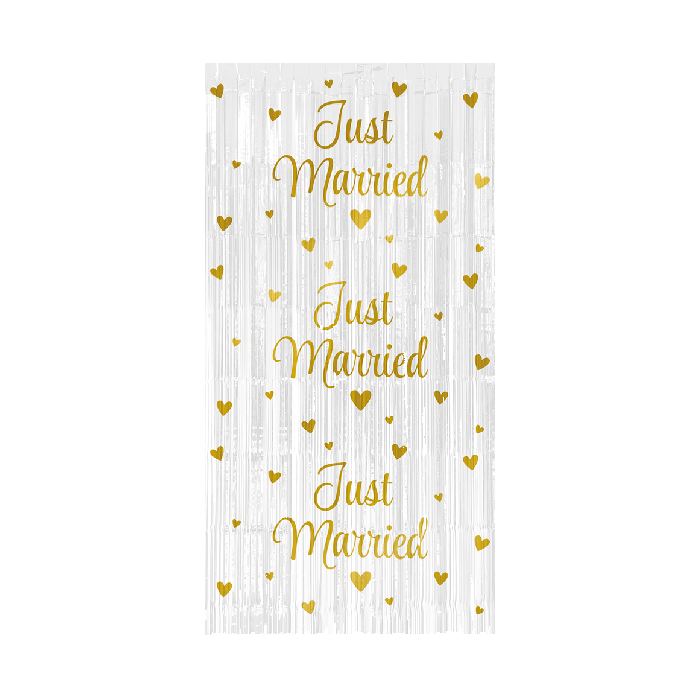 Just Married foliegordijn