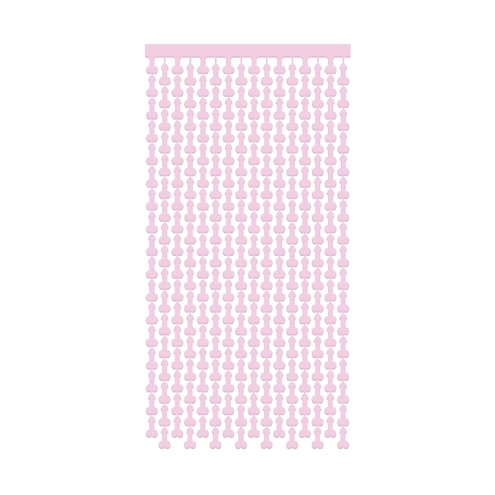 Foliegordijn Penis - 200 x 100 cm - roze