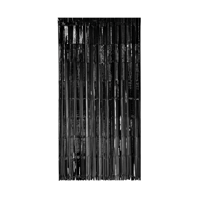 Foliegordijn - 200 x 100 cm - zwart