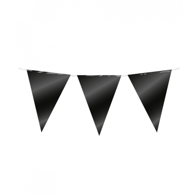 Vlaggenlijn - 10 meter - zwart metallic