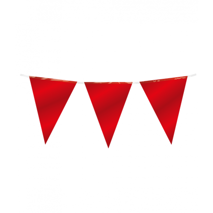 Vlaggenlijn - 10 meter - rood metallic