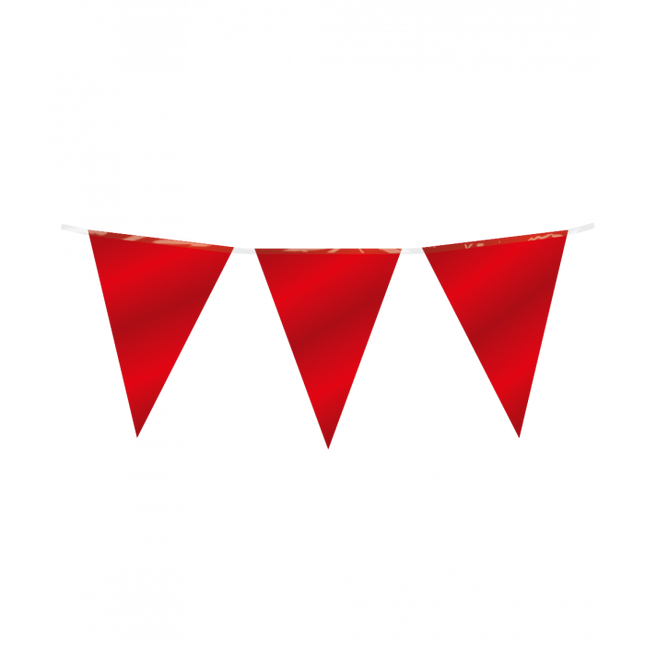 Vlaggenlijn - 10 meter - rood metallic