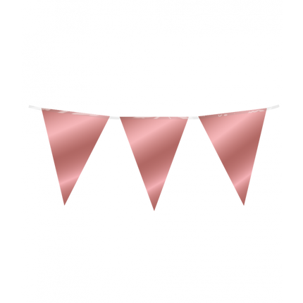 Vlaggenlijn - 10 meter - roségoud metallic