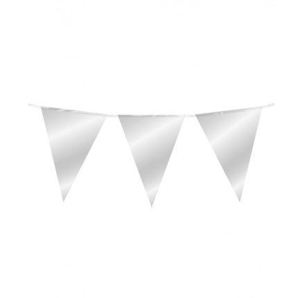 Vlaggenlijn - 10 meter - zilver metallic