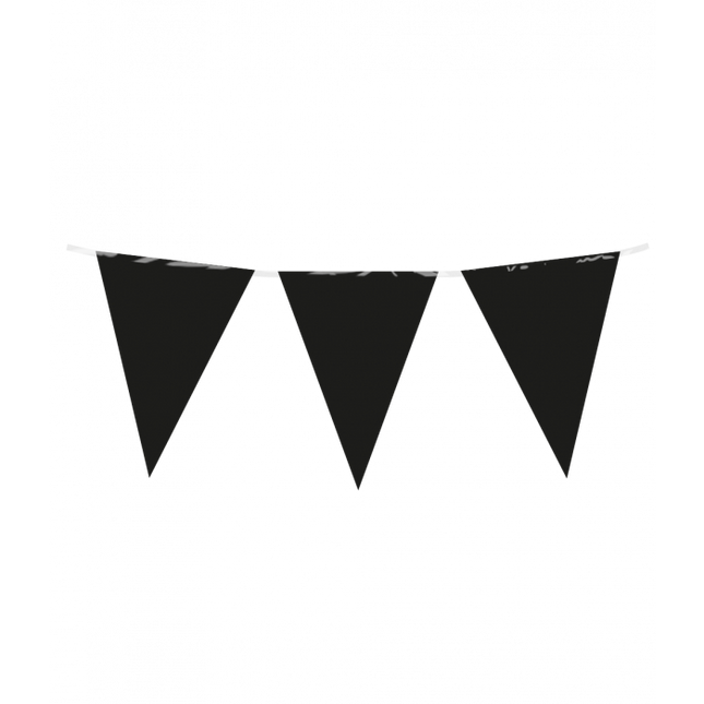 Vlaggenlijn - 10 meter - zwart