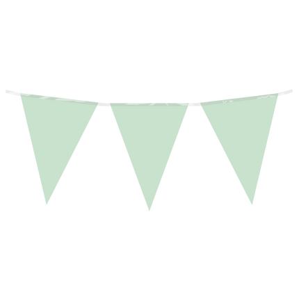 Vlaggenlijn - 10 meter - pastel groen