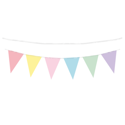 Vlaggenlijn - 10 meter - pastel multi color