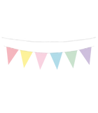 Vlaggenlijn - 10 meter - pastel multi color