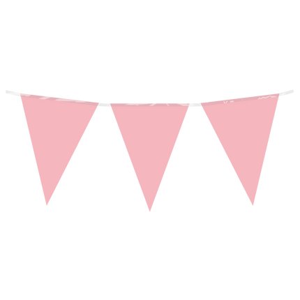 Vlaggenlijn - 10 meter - pastel roze