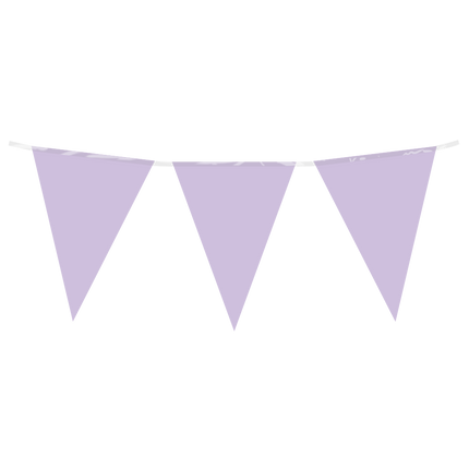Vlaggenlijn - 10 meter - pastel paars