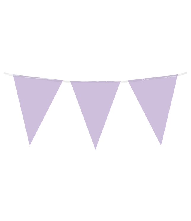 Vlaggenlijn - 10 meter - pastel paars