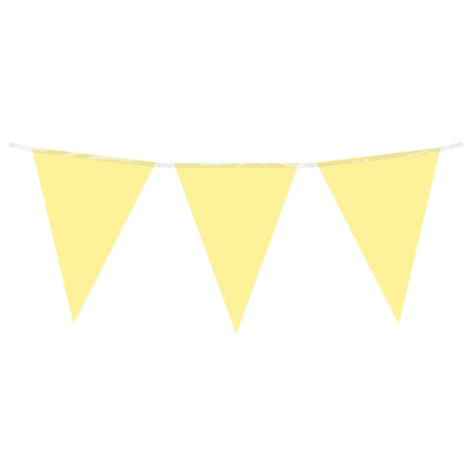 Vlaggenlijn - 10 meter - pastel geel