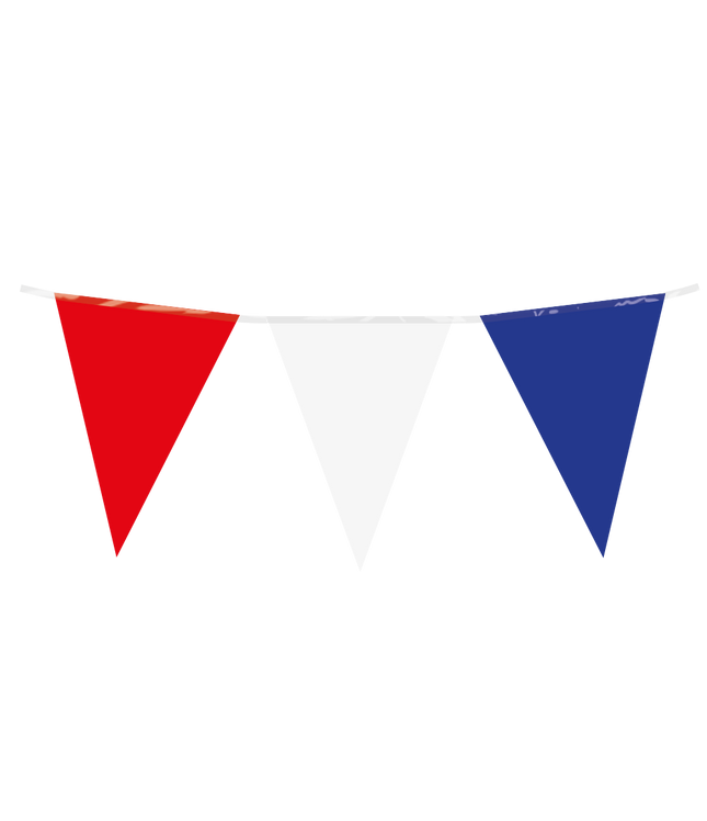 Vlaggenlijn - 10 meter - rood wit blauw