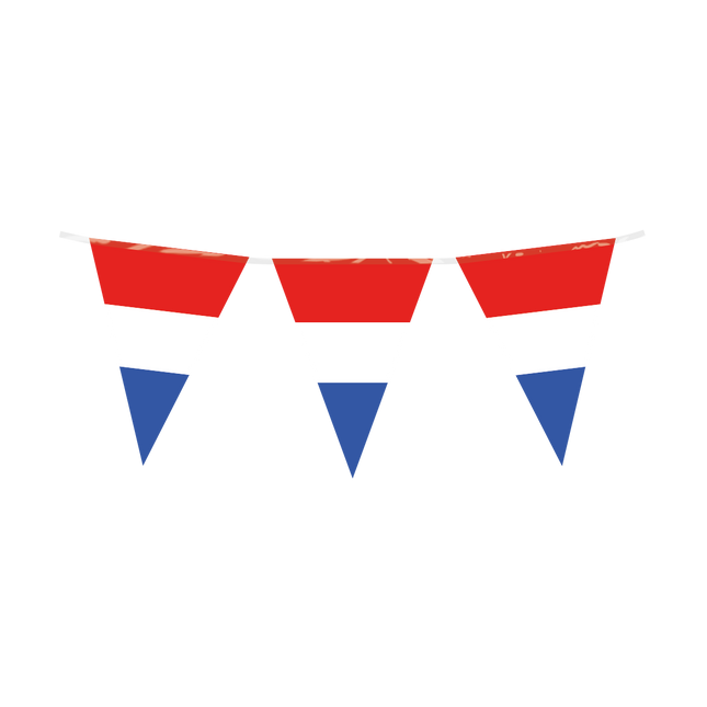 Vlaggenlijn - 10 meter - Nederland - rood wit blauw