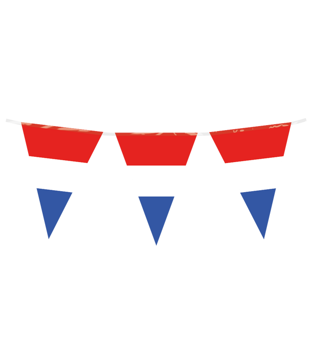 Vlaggenlijn - 10 meter - Nederland - rood wit blauw