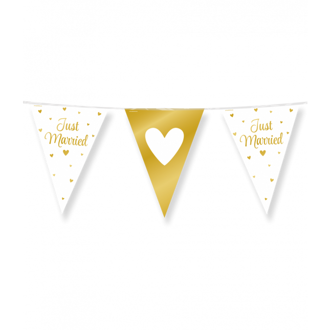 Just Married vlaggenlijn - 10 meter