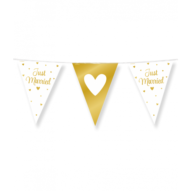 Just Married vlaggenlijn - 10 meter