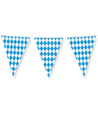 Oktoberfest versiering vlaggenlijn - 10 meter - blauw / wit