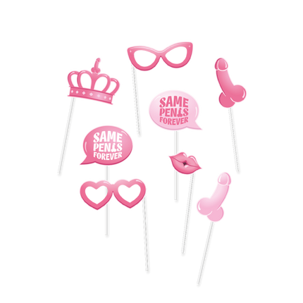 Photobooth props - Same penis forever - 8 stuks