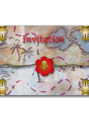 Pirate invitations - 8 pieces