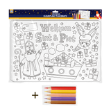 Placemat Sinterklaas - 4 stuks (incl. potloden)