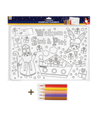 Placemat Sinterklaas - 4 stuks (incl. potloden)