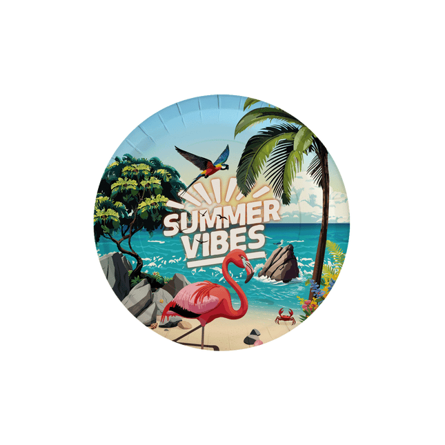 Summer Vibes bordjes - 8 stuks