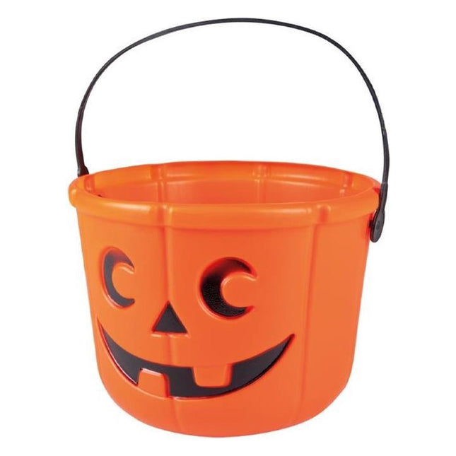 Halloween - Trick or Treat pompoen emmer 14 x 18 cm