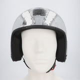 Disco bal helm - zilver