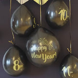 Set countdown ballonnen – 5 stuks - BlackGold HNY