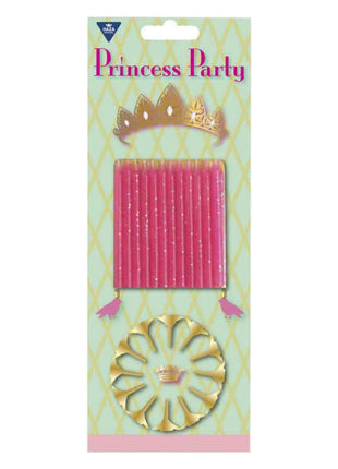 Princess candles - 12 pieces