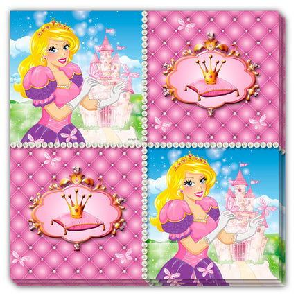 Prinsessen servetten - 16 stuks - 33 x 33 cm