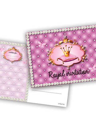 Princess invitations - 6 pieces