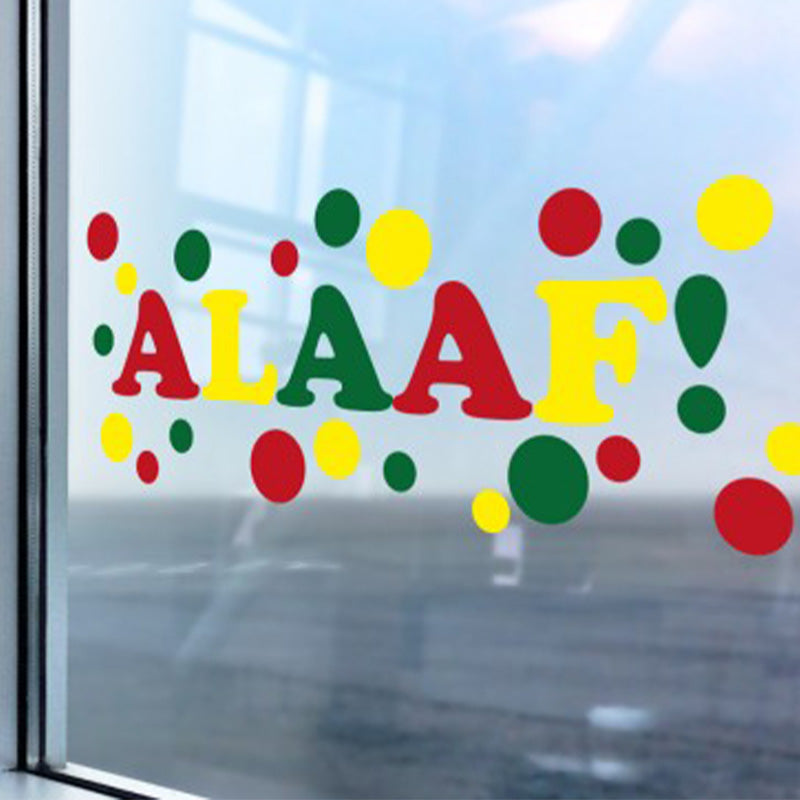 Carnaval raamsticker 'Alaaf' - 75 x 25 cm