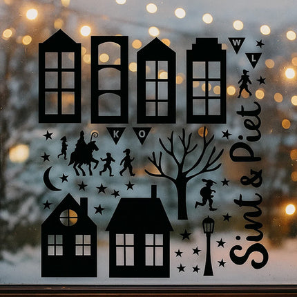 Sinterklaas raamstickers