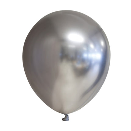 Ballonnen - 10 stuks - 30 cm - chrome zilver