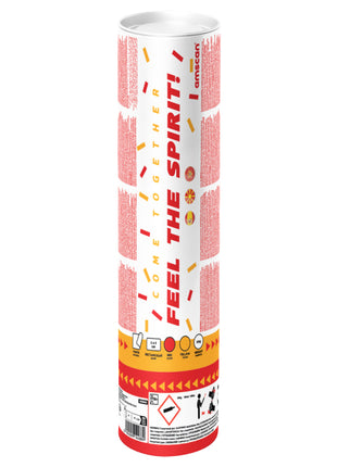 Confetti Cannon - Red/Yellow - Paper - 28 cm