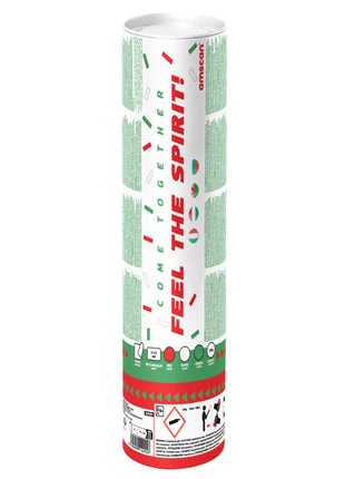 Confetti Cannon - Red/White/Green - Paper - 28cm