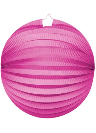 Laterne - 25 cm - rund - rosa