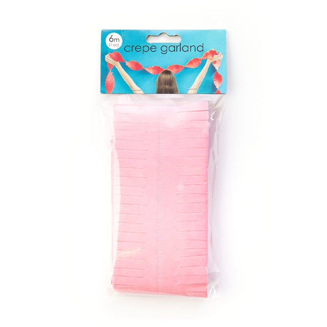 Crêpeslinger - 6 meter - roze