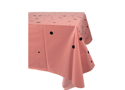 Tafelkleed - 274 cm x 137 cm - roze en zwart