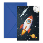 Ruimtevaart Space Uitnodigingen en enveloppen - 6 stuks