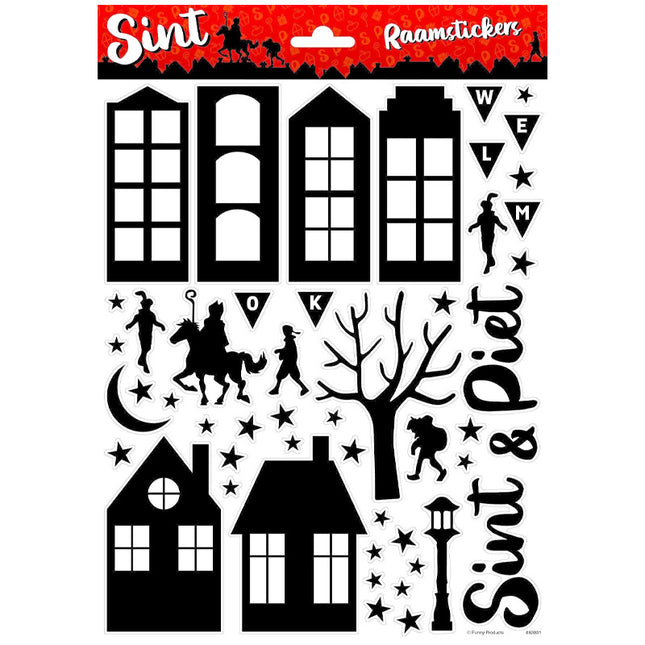 Sinterklaas A4 raamstickers