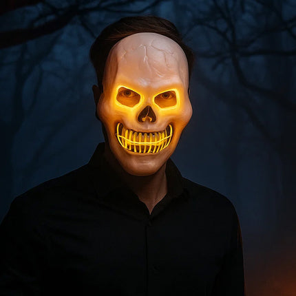 LED masker killer skelet - Halloween
