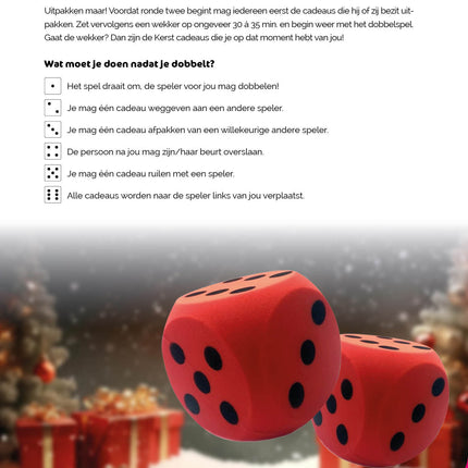 Kerstcadeautjes dobbelspel