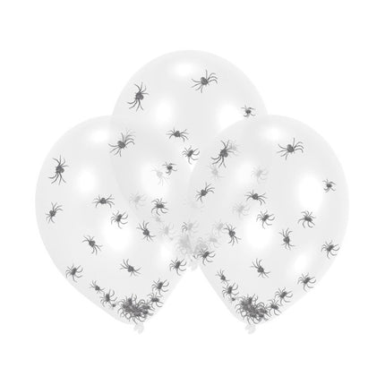 Halloween - Confettiballonnen spinnen - 6 stuks - 27,5 cm