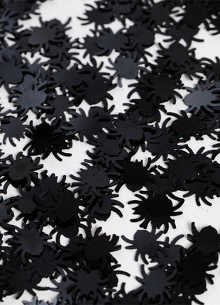 Halloween - Table confetti black spiders - 14 grams