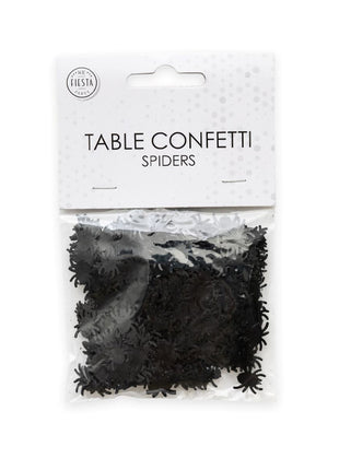 Halloween - Table confetti black spiders - 14 grams